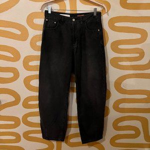 Anthropologie Pilcro High Rise Taper Jeans- Size 28 in Worn Black/Grey